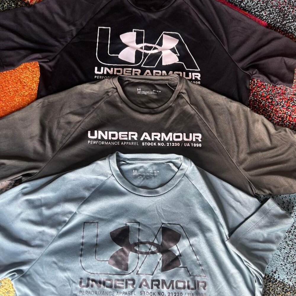 3 UNDER ARMOUR MENS MD Performance Apparel Stock No 21230/UA 1996 Set of 3
